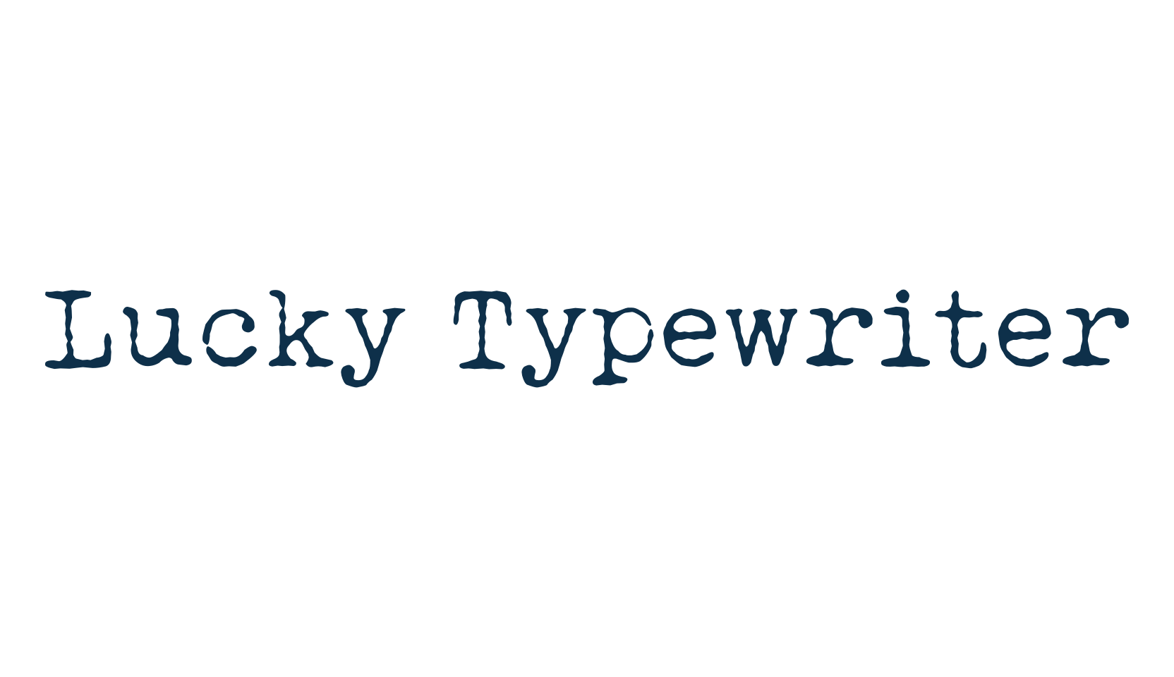 Lucky Typewriter, fancy typewriter decorative font preview