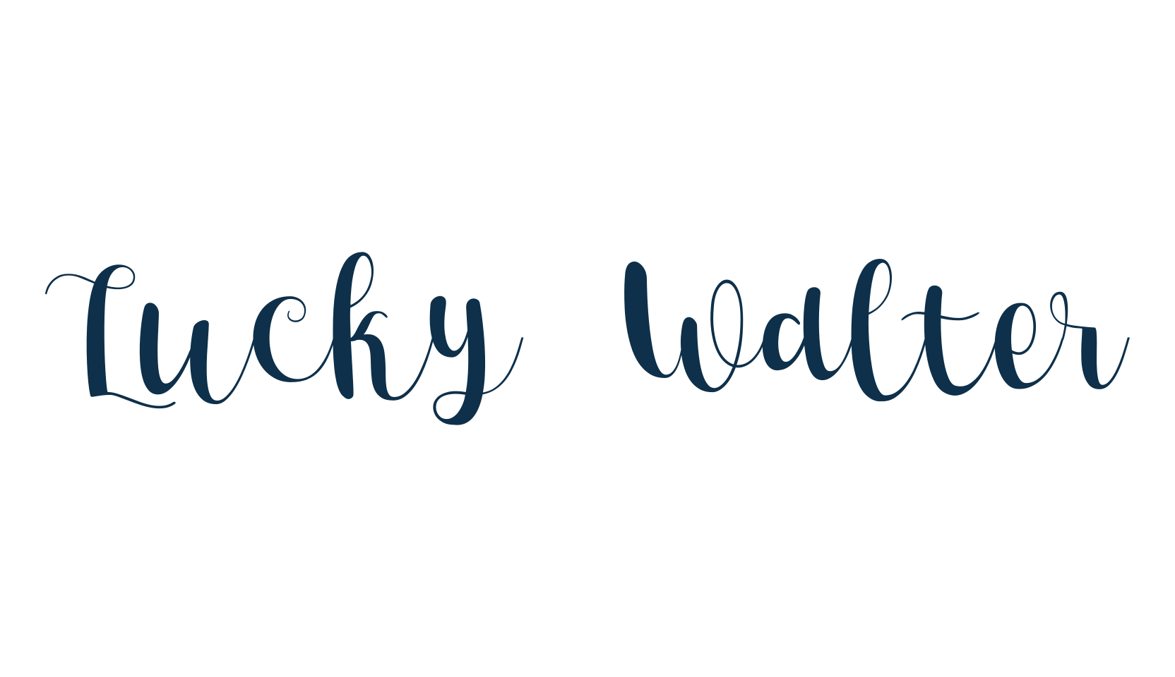 Lucky Walter, calligraphy font preview