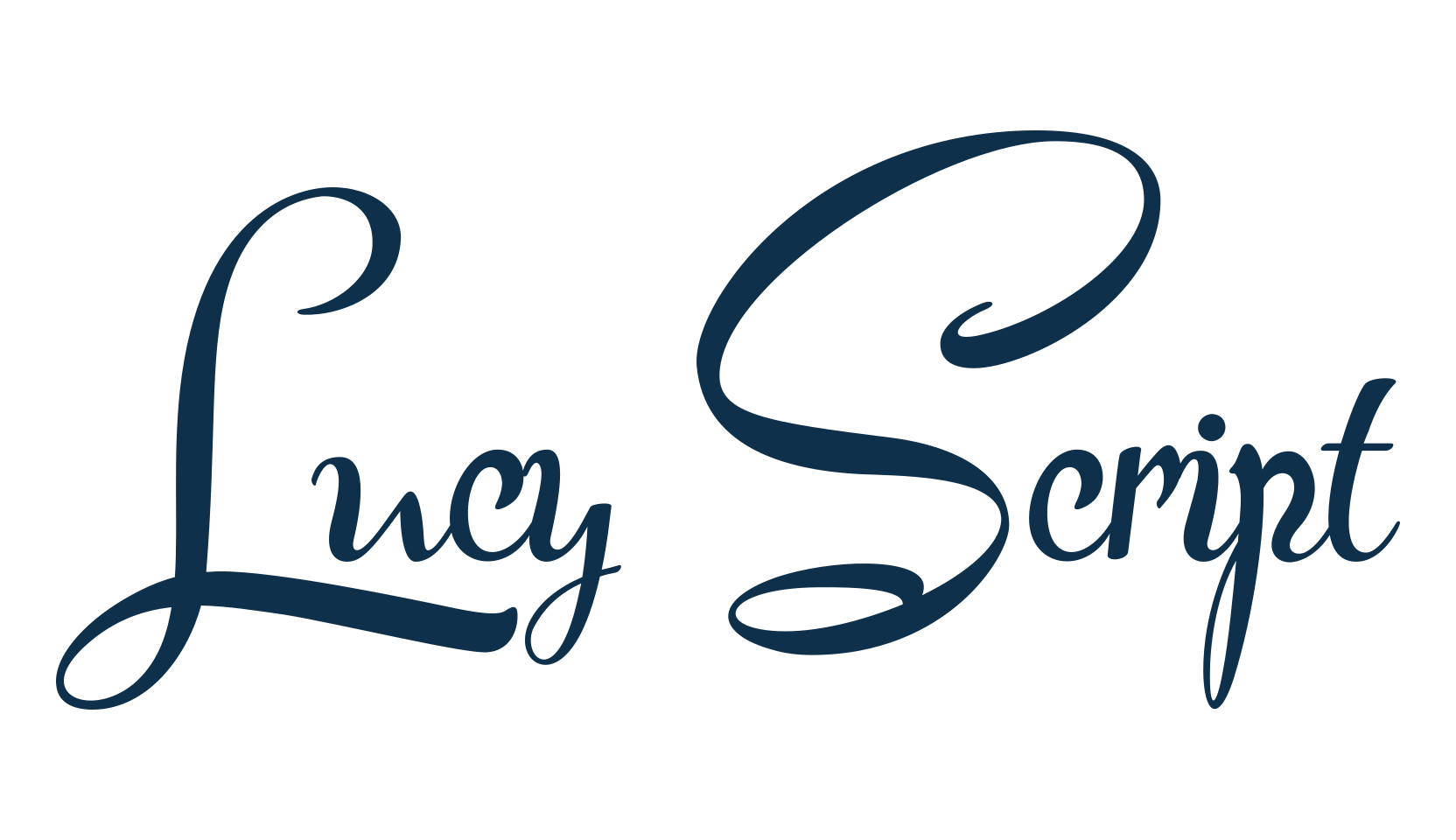 Lucy Script, calligraphy font preview