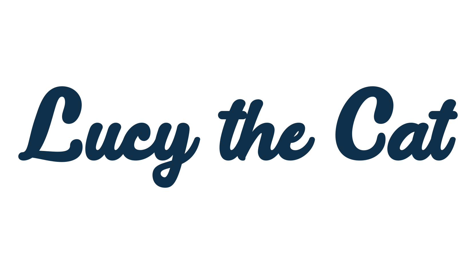 Lucy the Cat, fancy various decorative script calligraphy font preview