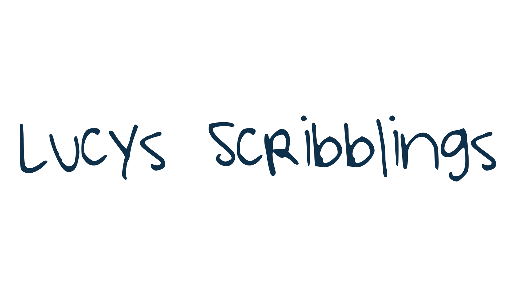 Lucys Scribblings, handwriting font preview