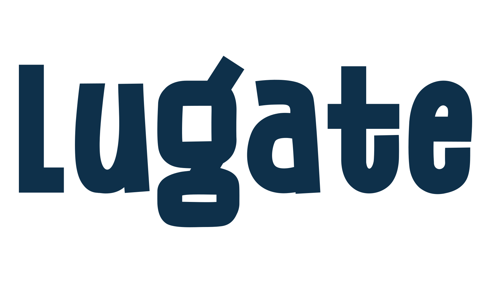 Lugate, cartoon font preview