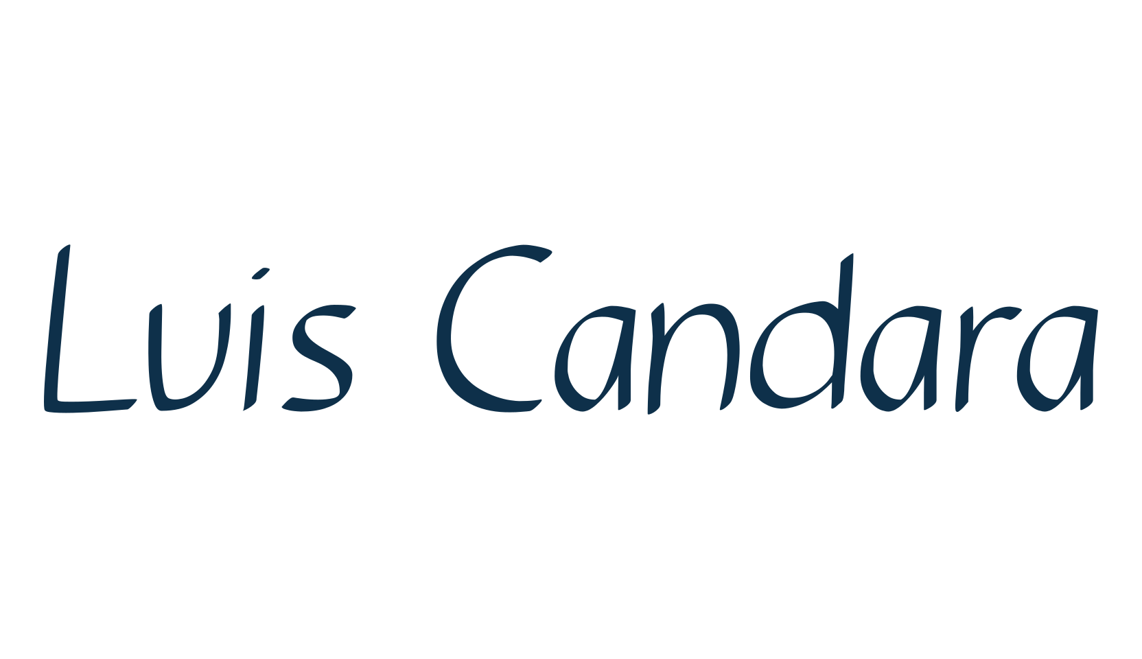 Luis Candara, fancy various decorative script calligraphy font preview