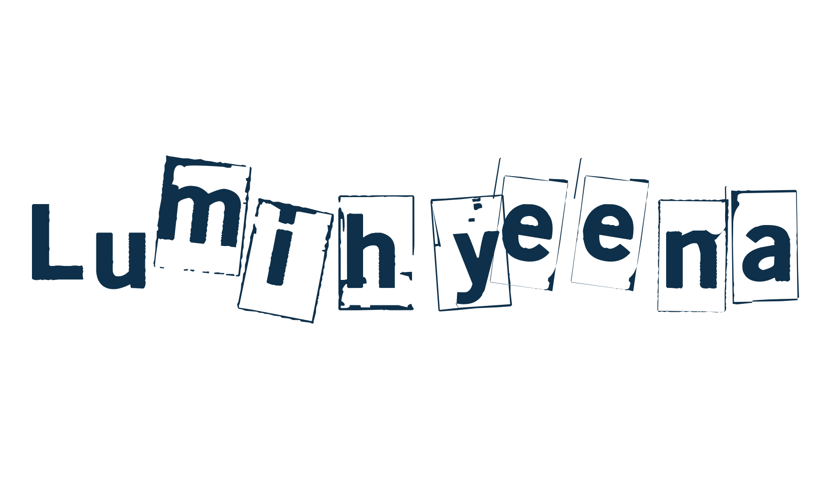 Lumihyeena, fancy distorted decorative font preview