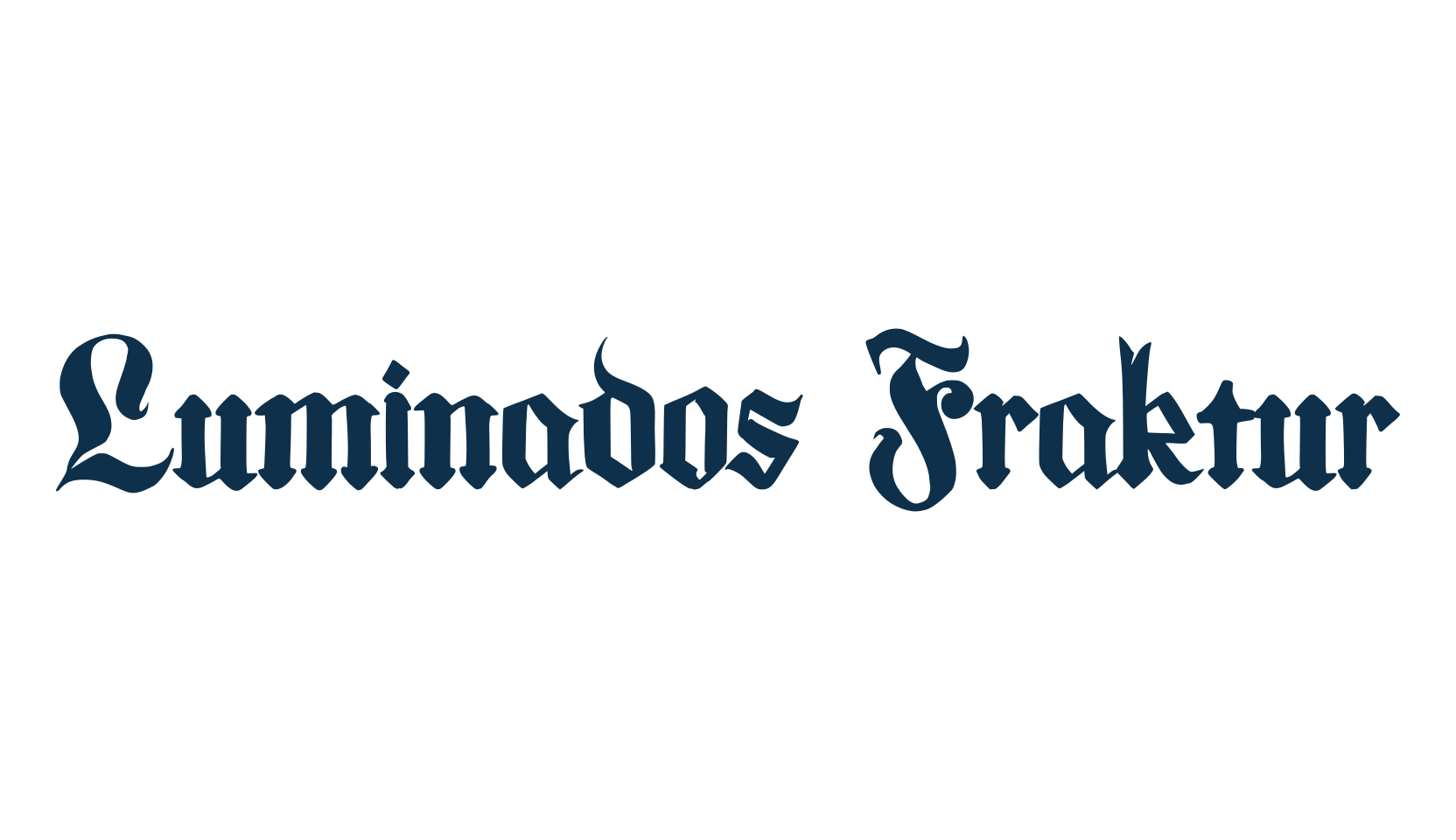 Luminados Fraktur, medieval font preview