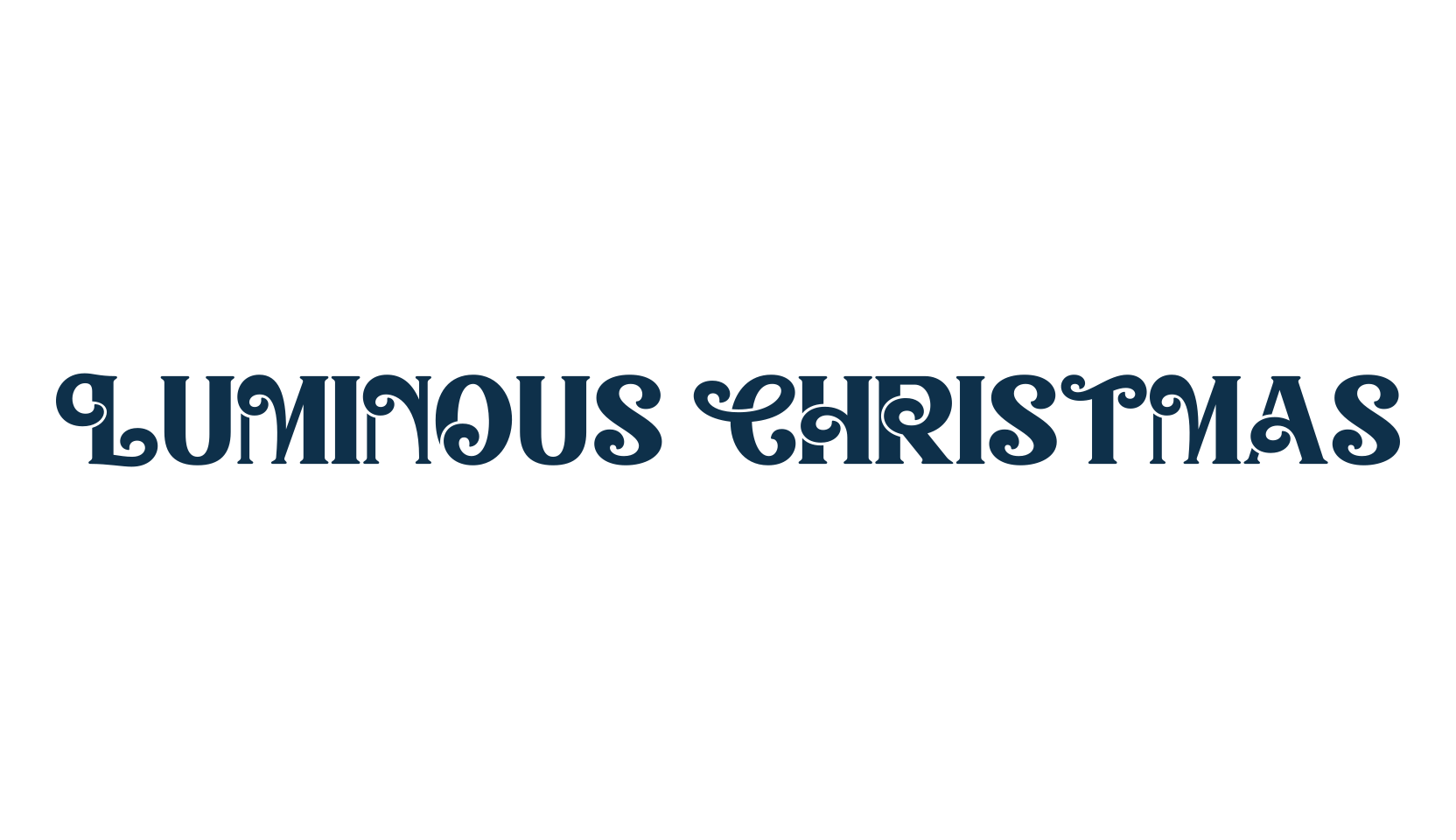 Luminous Christmas, fancy decorative font preview