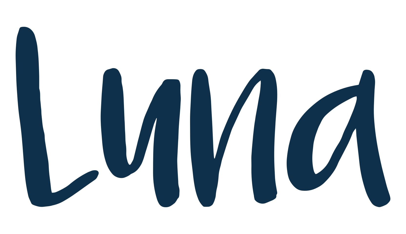 Luna, handwriting font preview