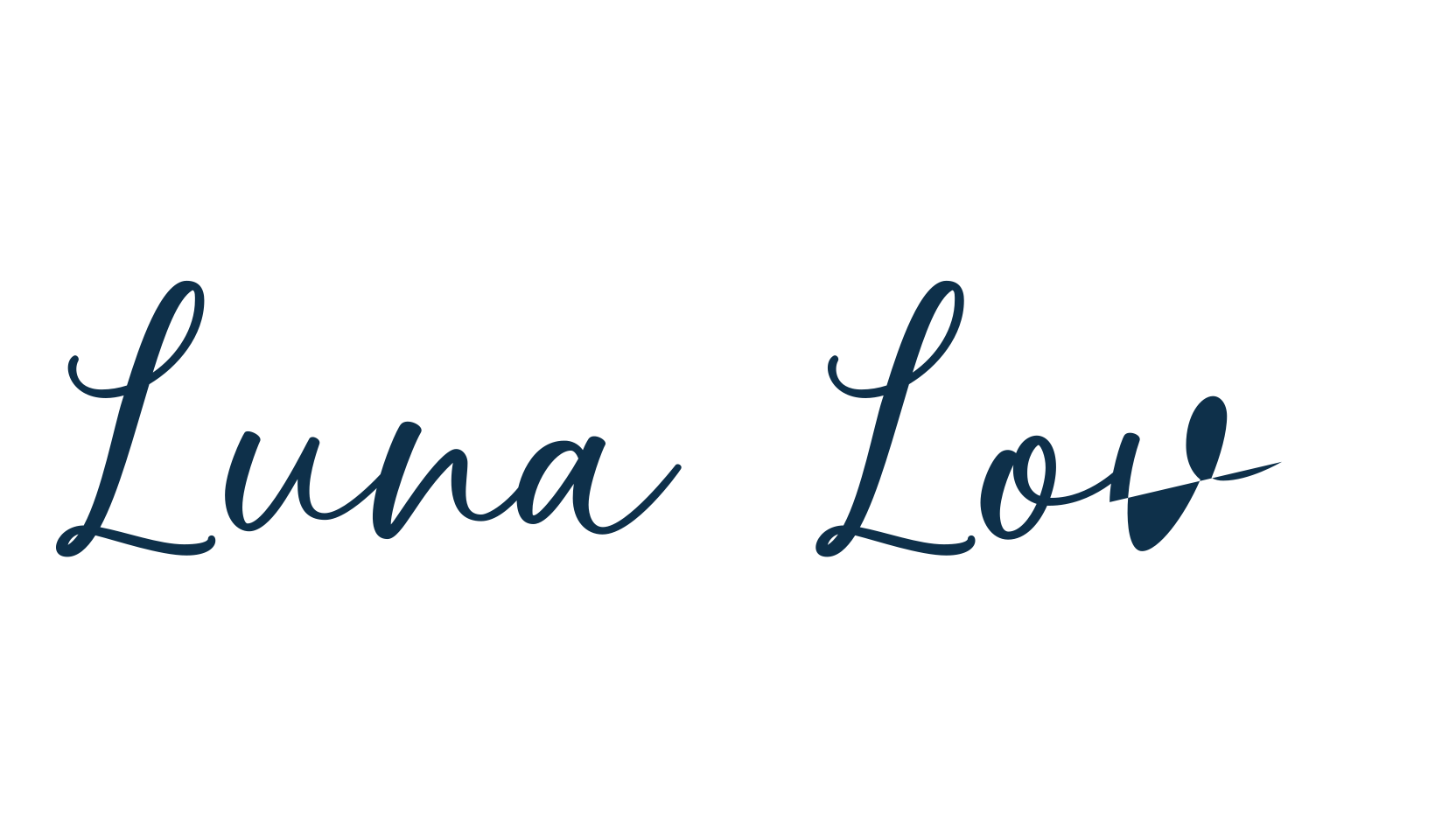 Luna Love, handwriting font preview