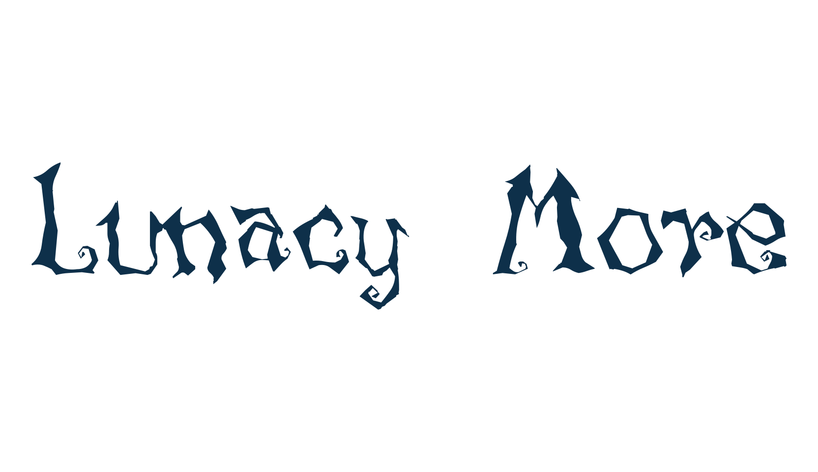 Lunacy More, fancy decorative font preview