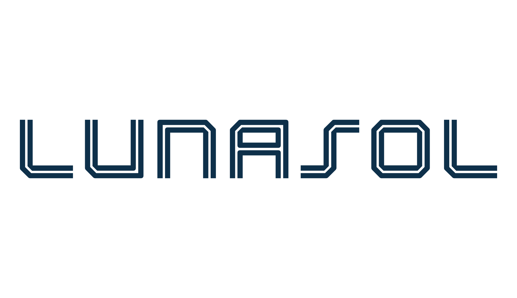 Lunasol, techno square sci-fi font preview