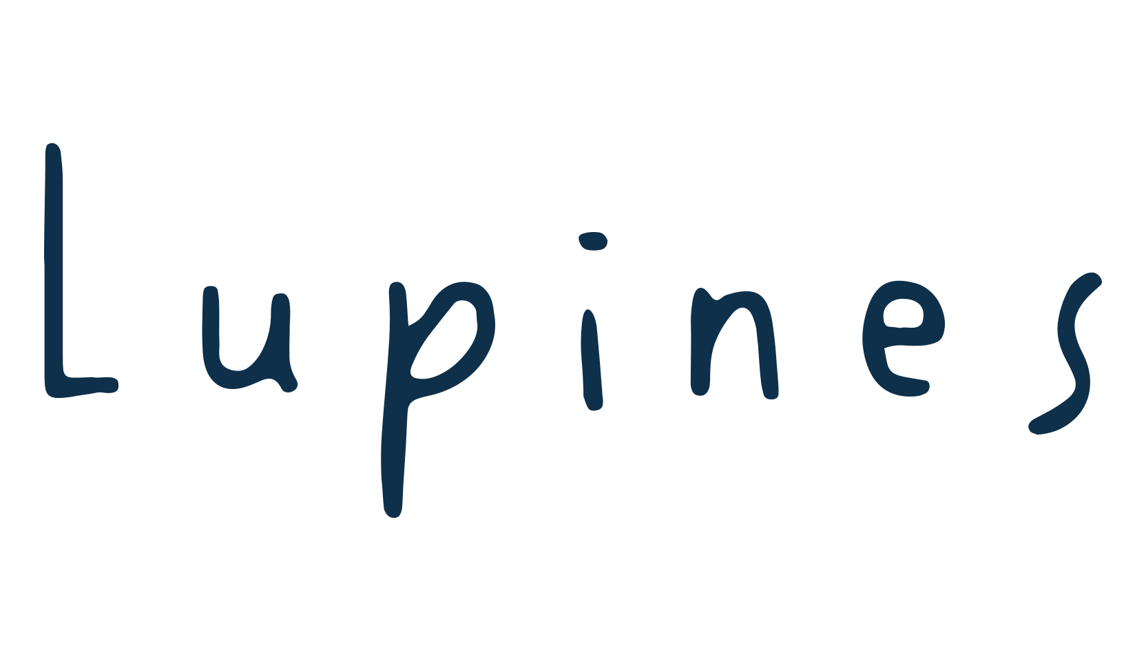 Lupines, handwriting font preview