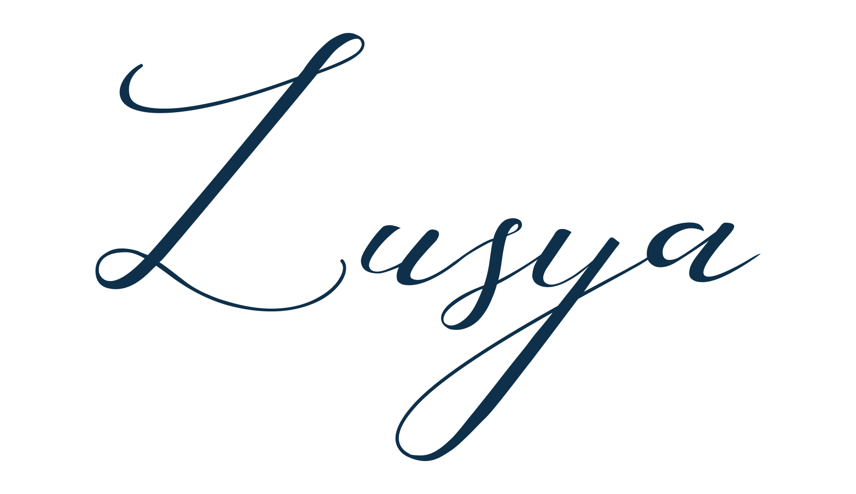 Lusya, script handwritten fancy decorative calligraphy font preview