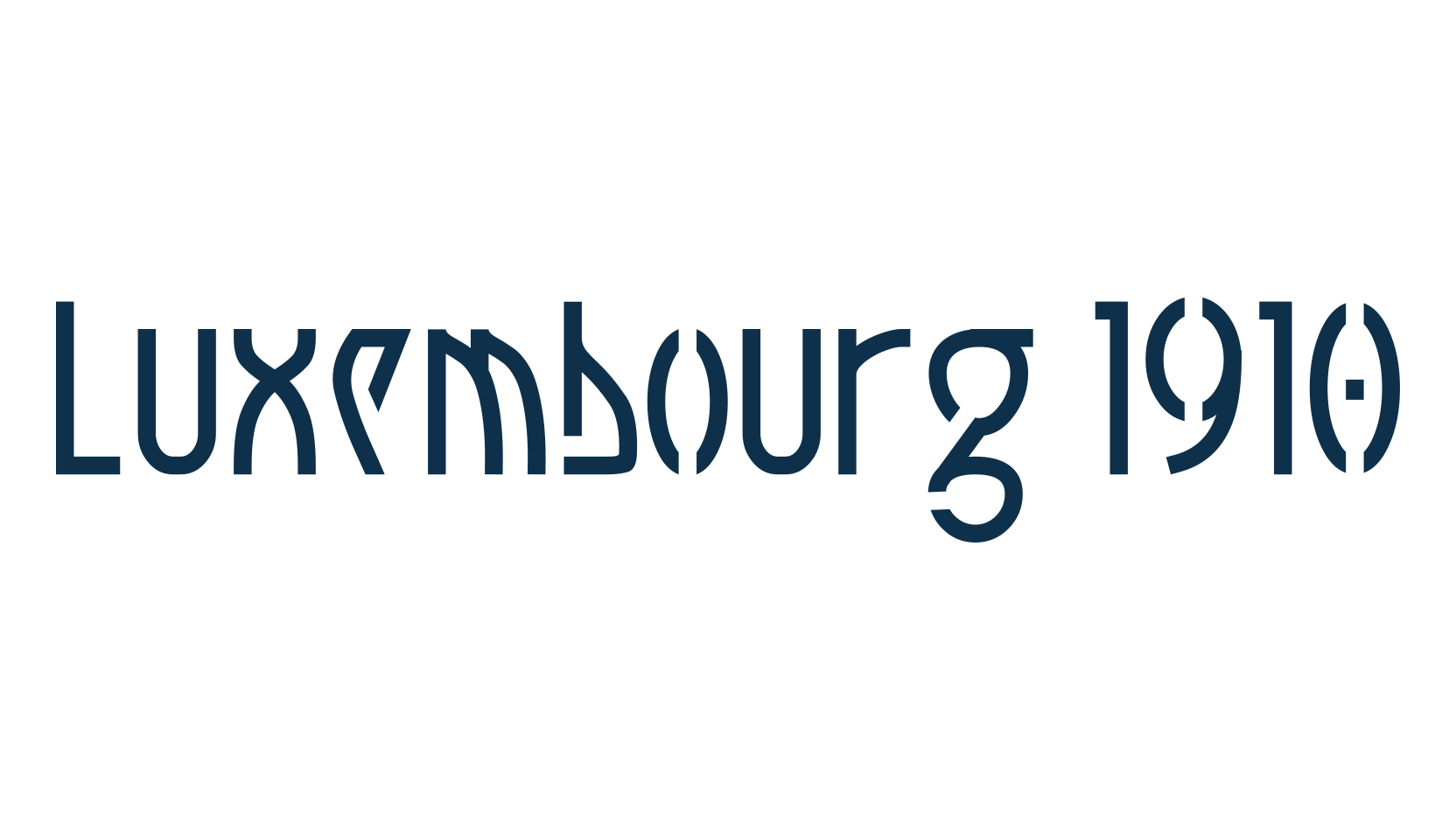 Luxembourg 1910, fancy retro decorative font preview