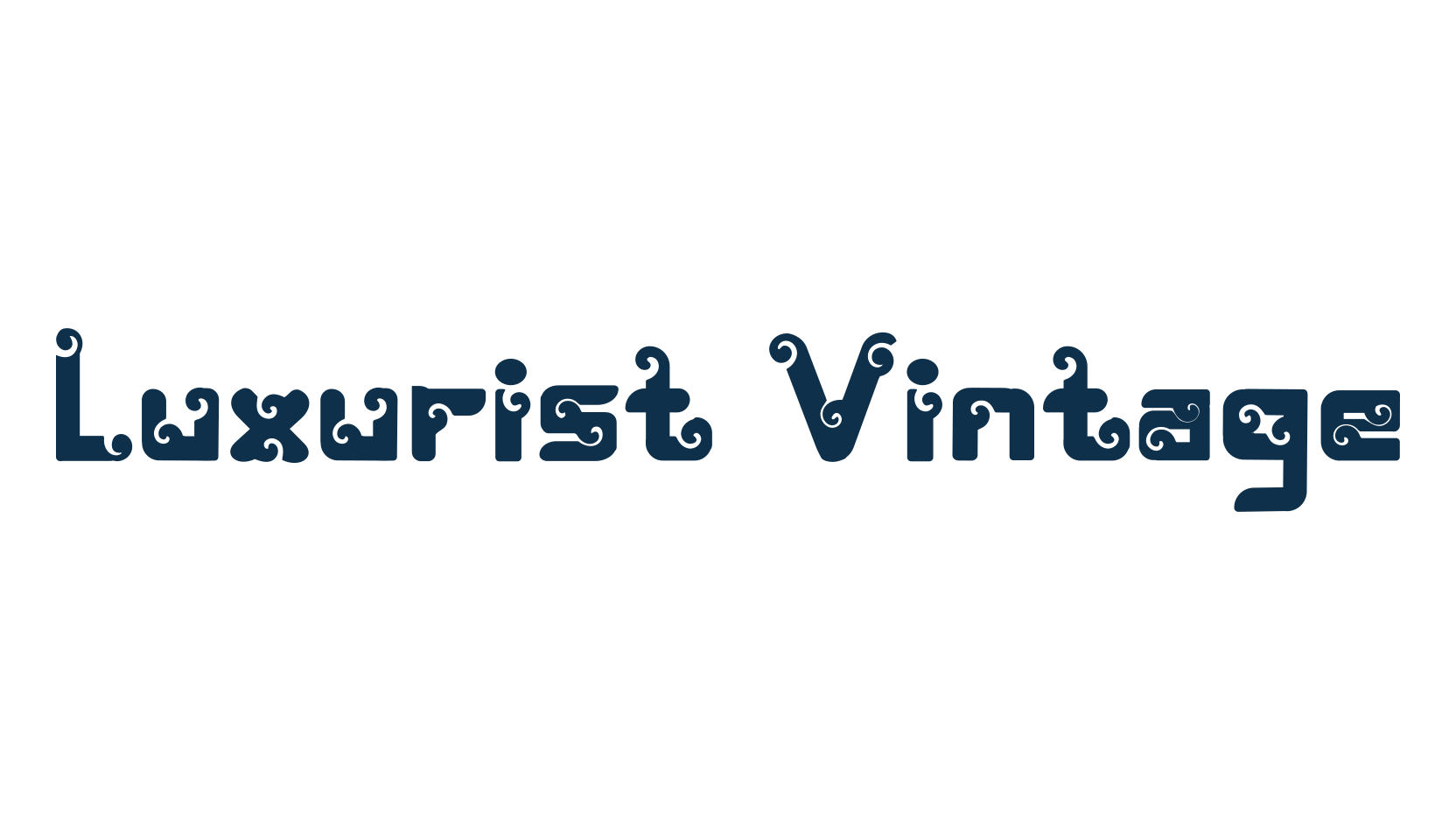 Luxurist Vintage, fancy decorative font preview