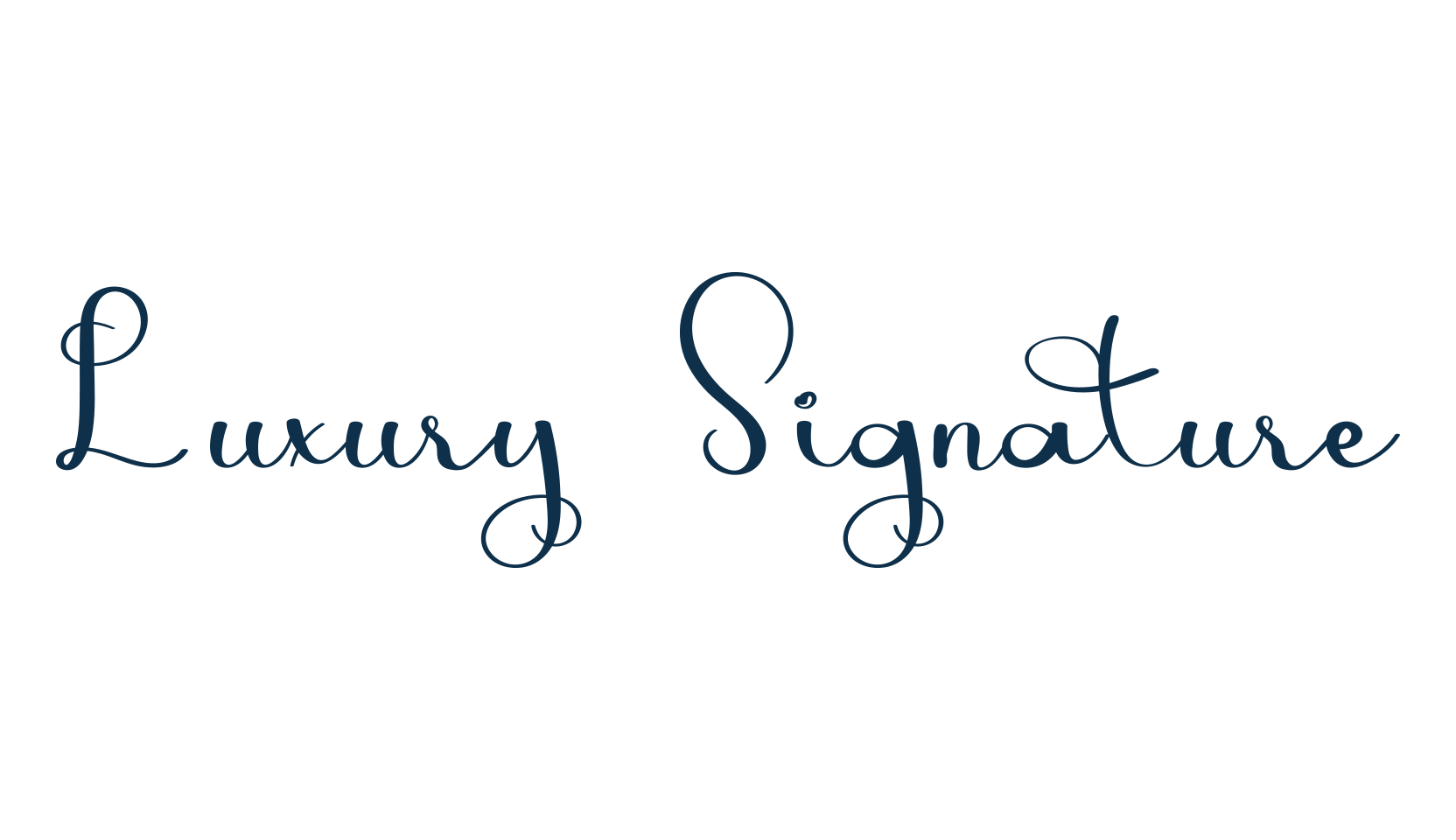 Luxury Signature, fancy various decorative script calligraphy font preview
