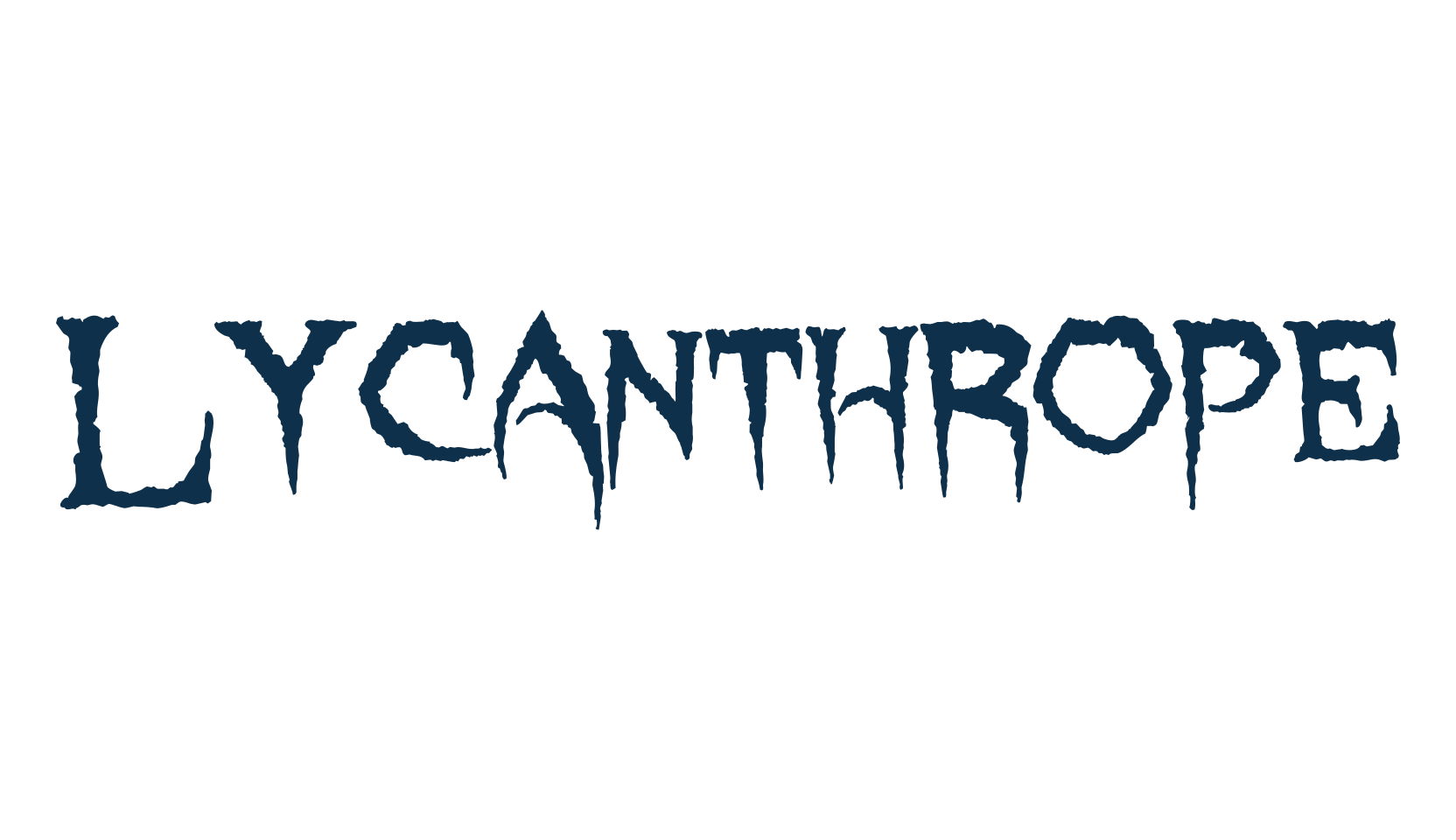 Lycanthrope, halloween font preview