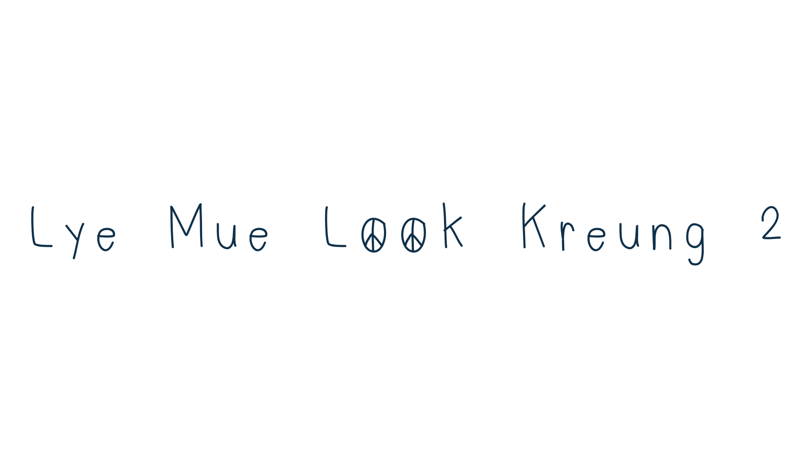 Lye Mue Look Kreung 2, handwriting font preview
