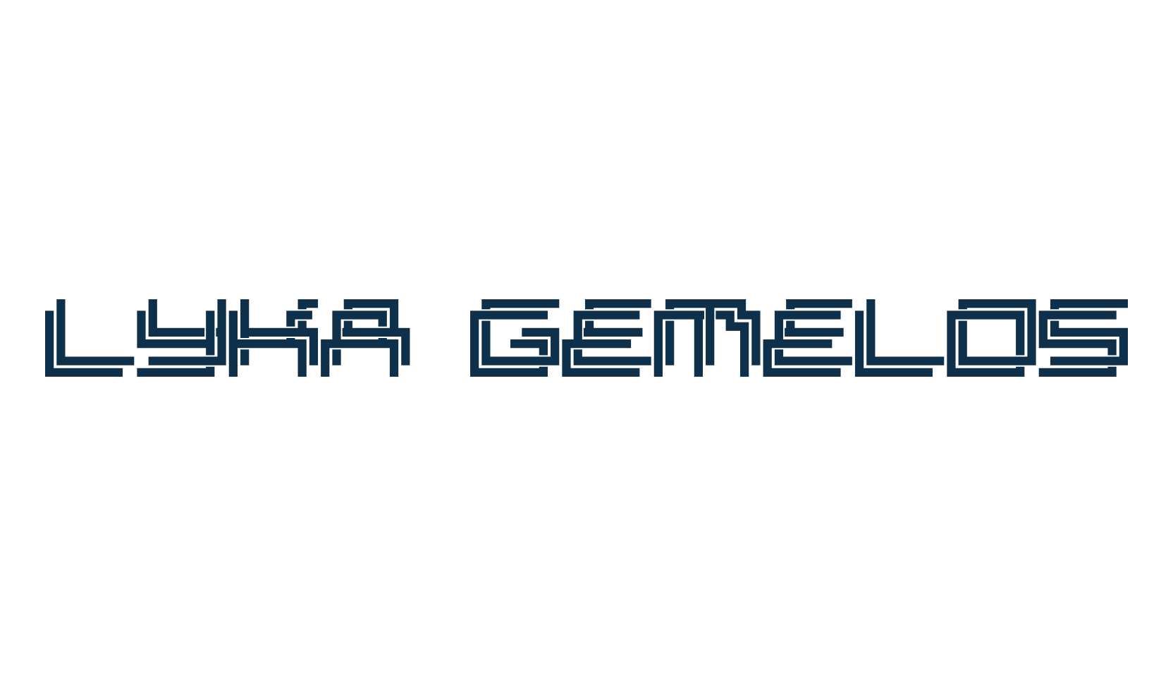 Lyka Gemelos, fancy various techno sci-fi font preview
