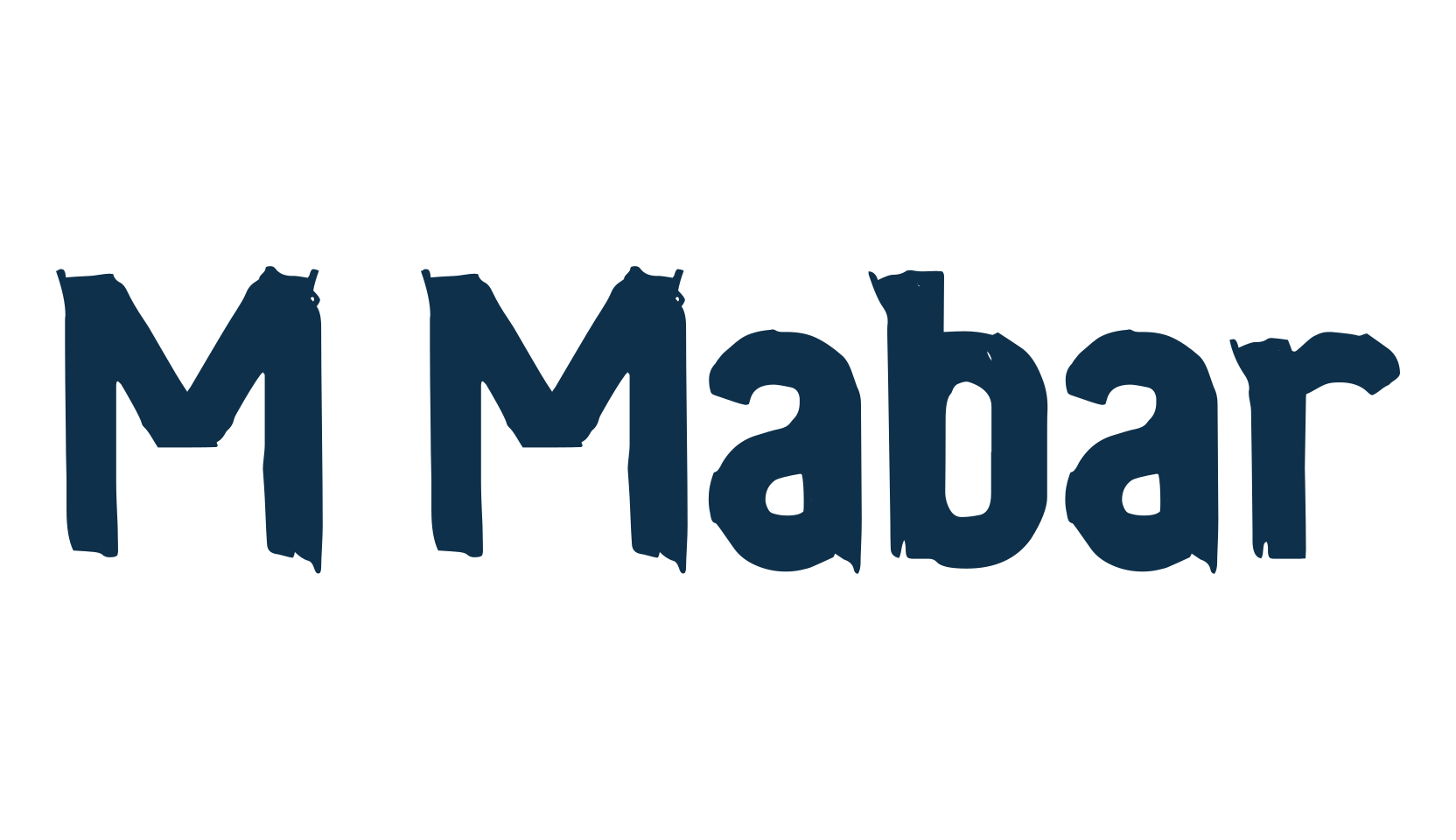 M Mabar, fancy eroded decorative font preview