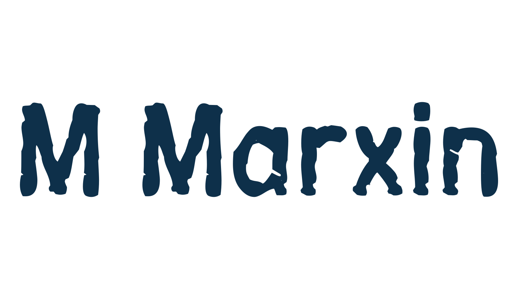 M Marxin, eroded font preview
