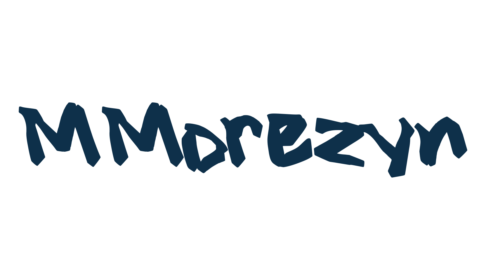 M Morezyn, script graffiti fancy decorative calligraphy font preview
