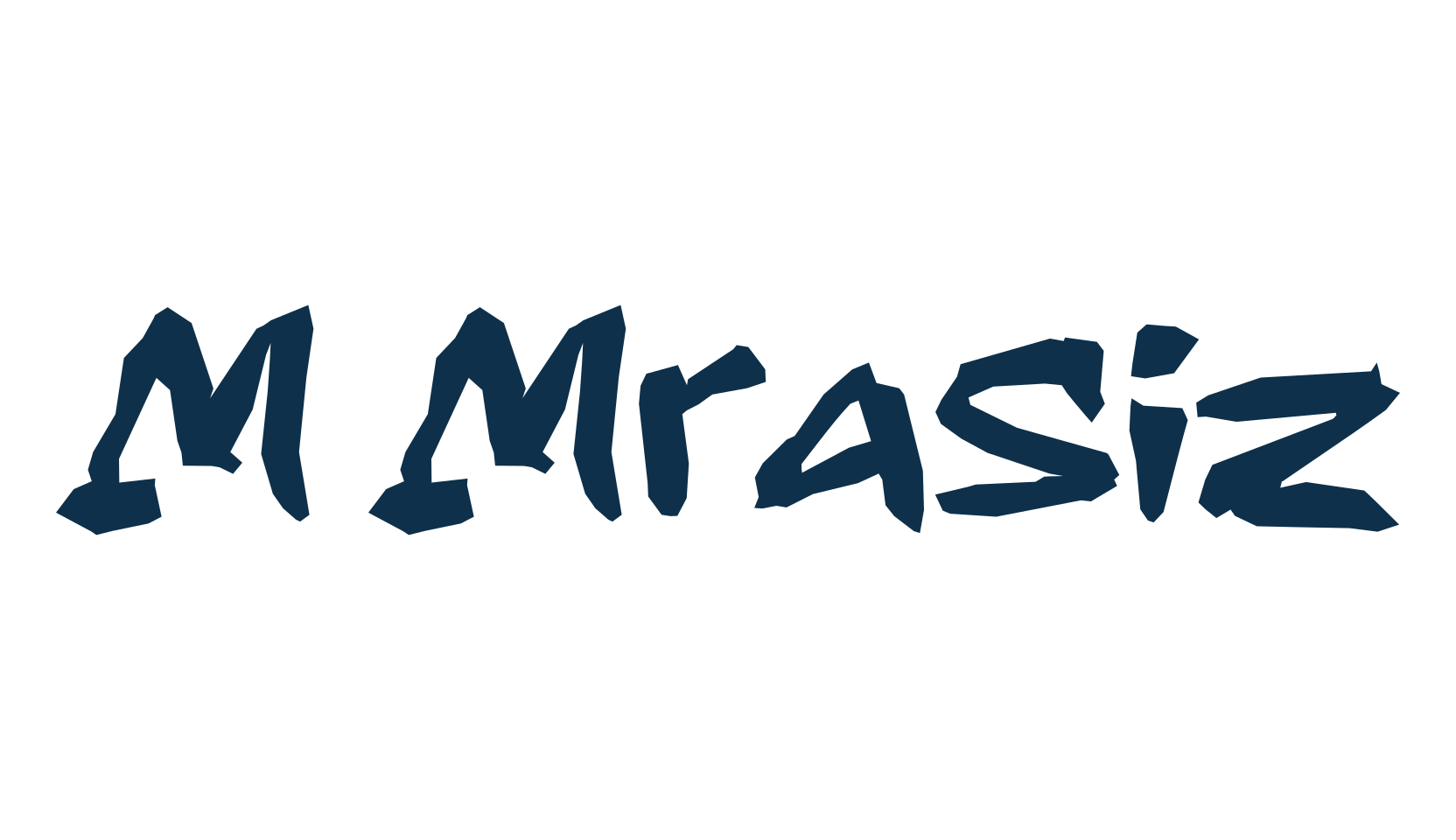 M Mrasiz, script graffiti fancy decorative calligraphy font preview