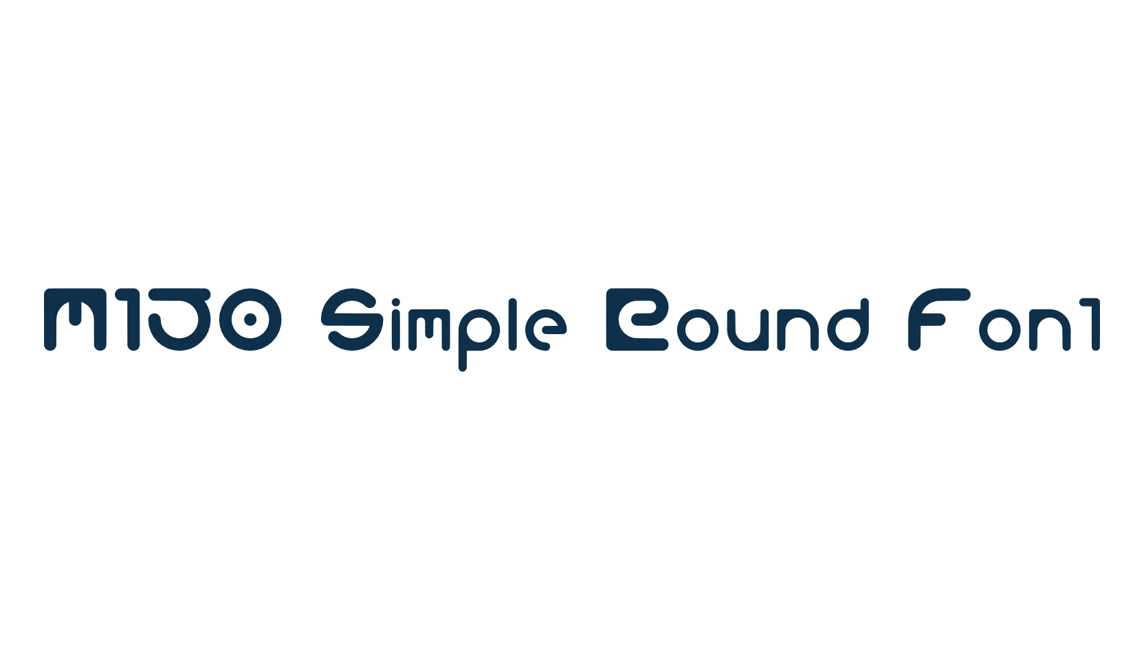 M150 Simple Round Font, groovy font preview