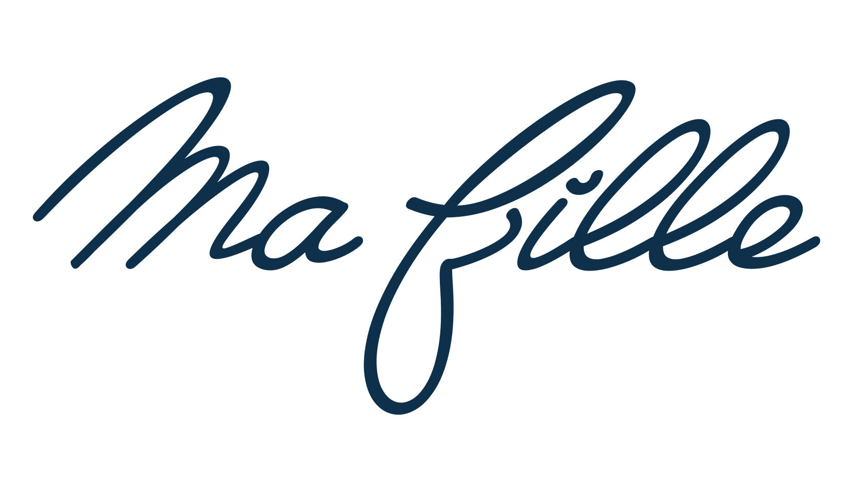 Ma Fille, script handwritten fancy decorative calligraphy font preview