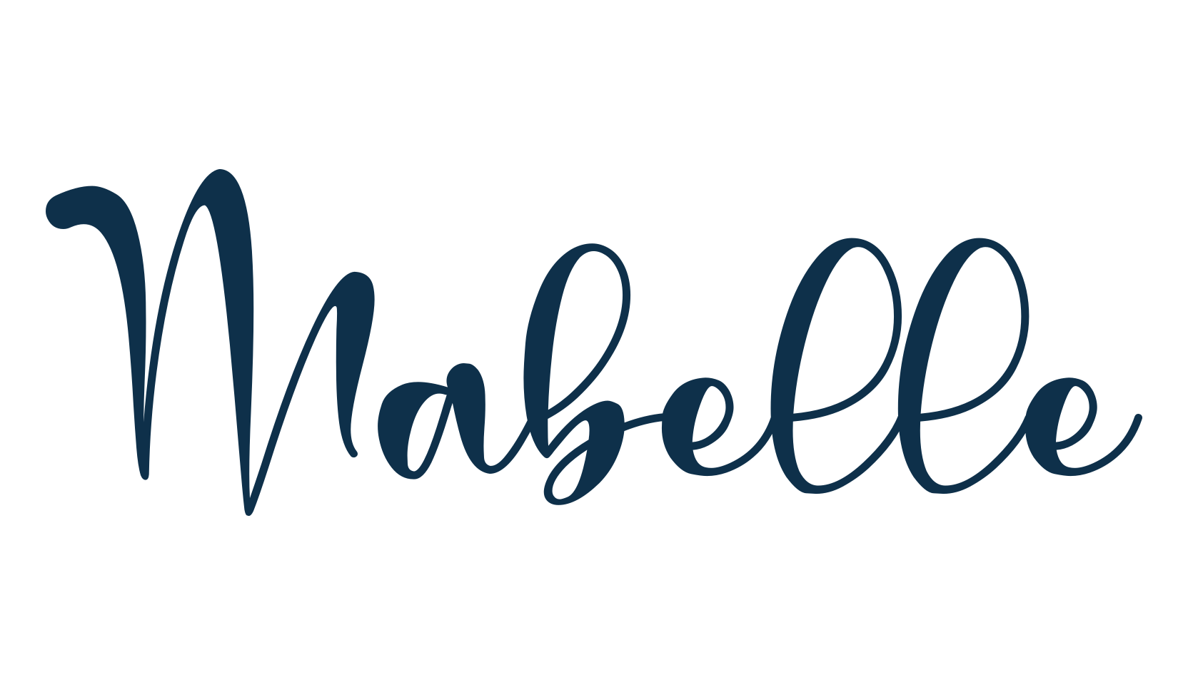 Mabelle, script calligraphy fancy decorative font preview