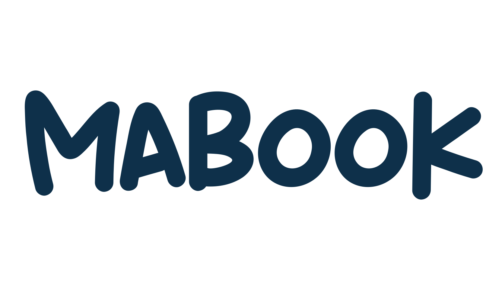 Mabook, cartoon font preview