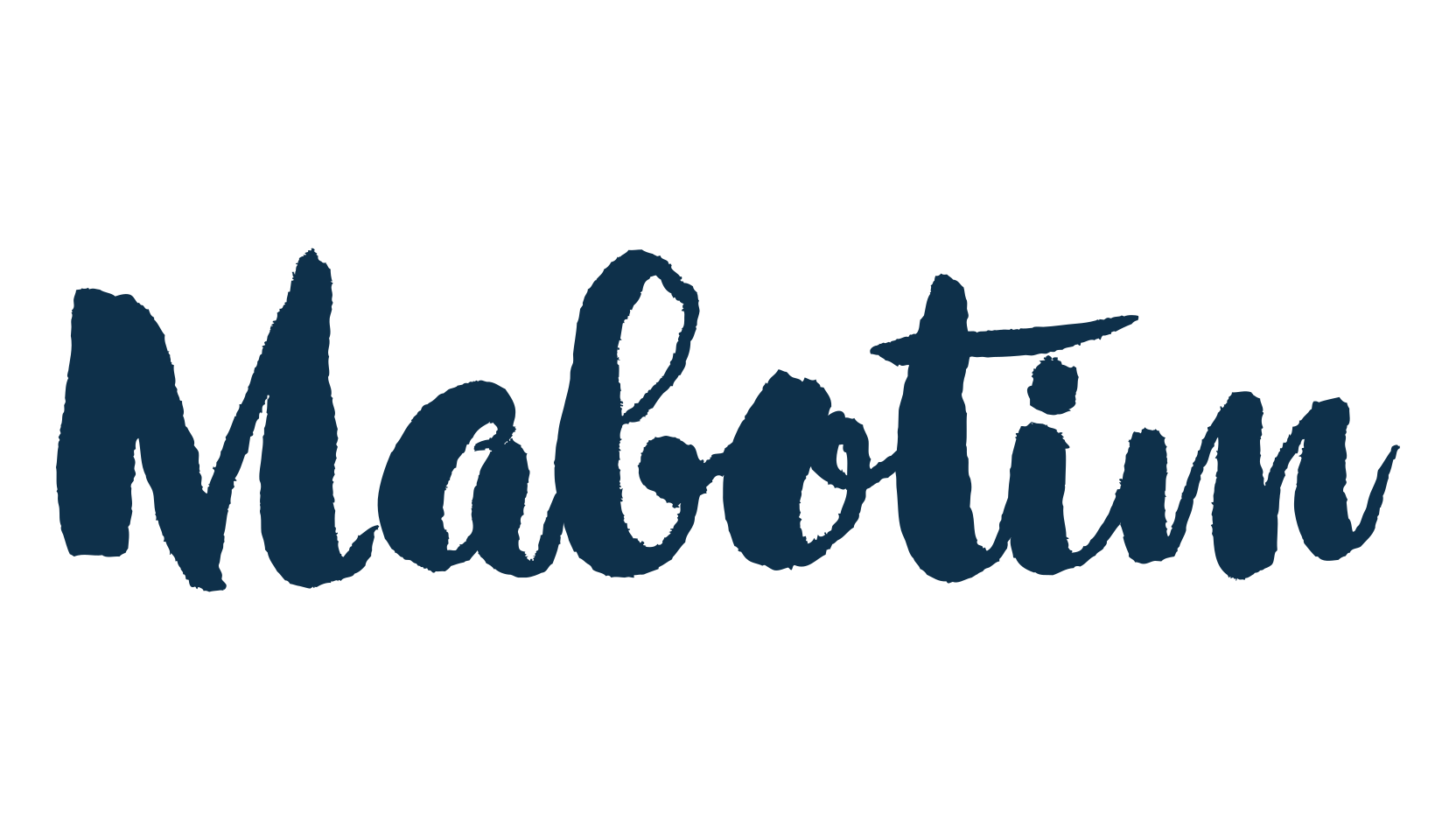 Mabotim, script brush fancy decorative calligraphy font preview