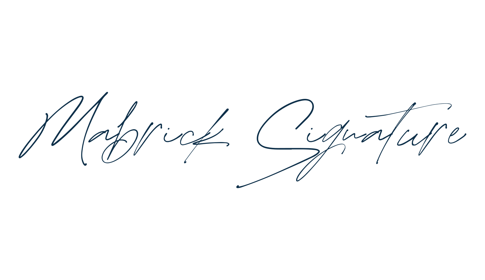 Mabrick Signature, handwriting font preview