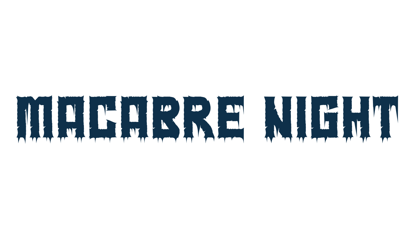 Macabre Night, display market font preview