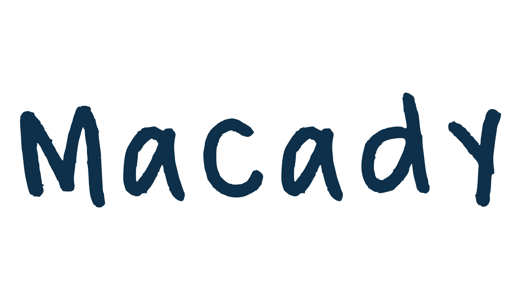 Macady, handwriting font preview