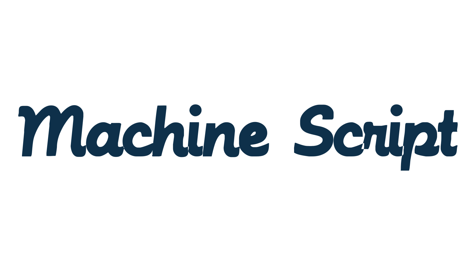 Machine Script, various font preview