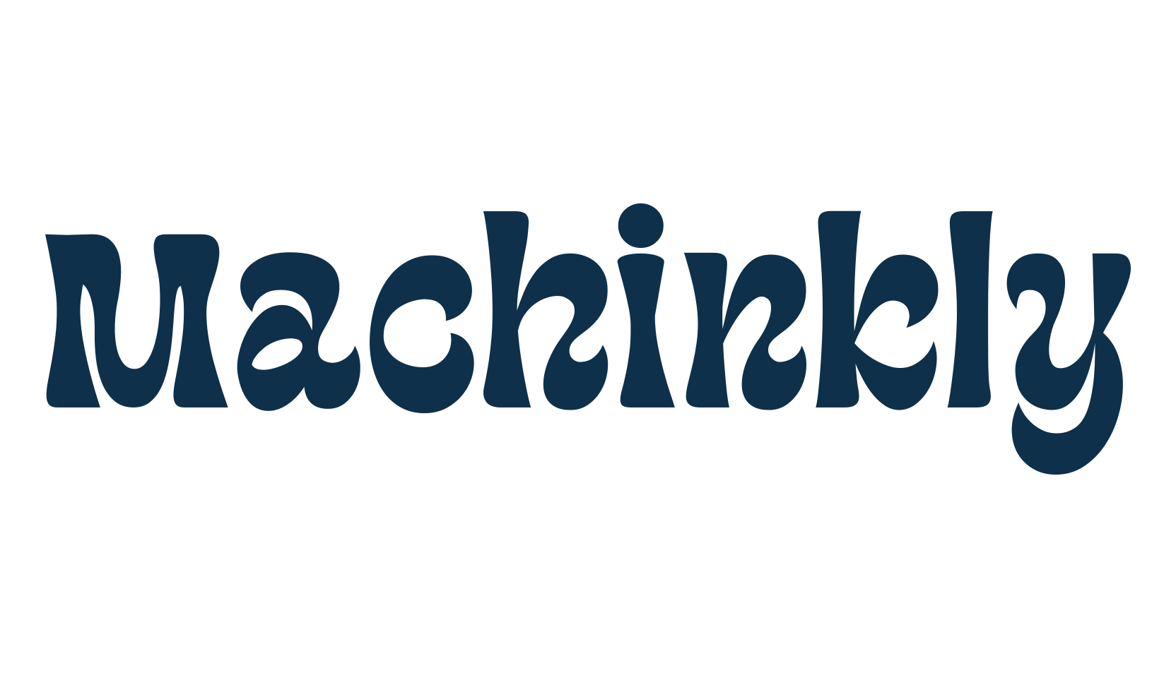 Machinkly, fancy groovy decorative font preview