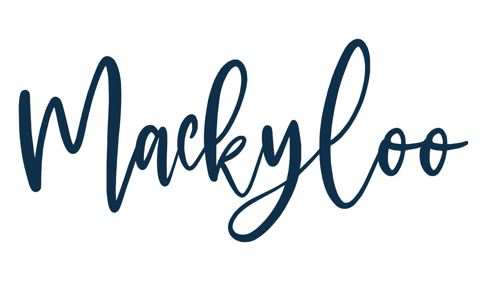 Mackyloo, handwriting font preview