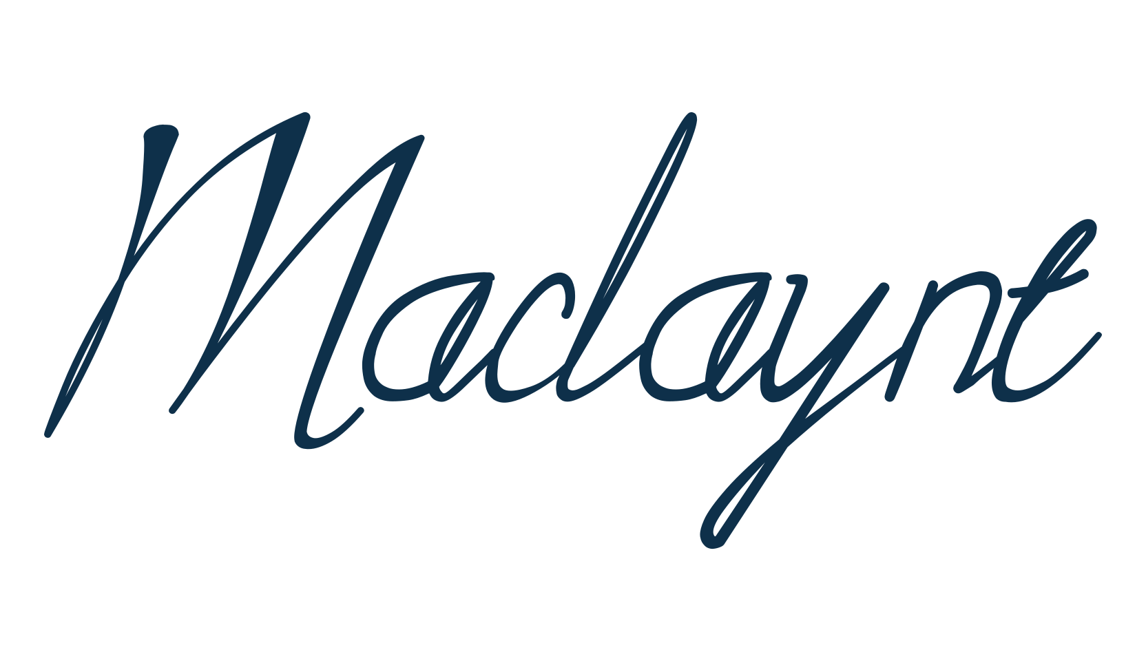 Maclaynt, script handwritten fancy decorative calligraphy font preview