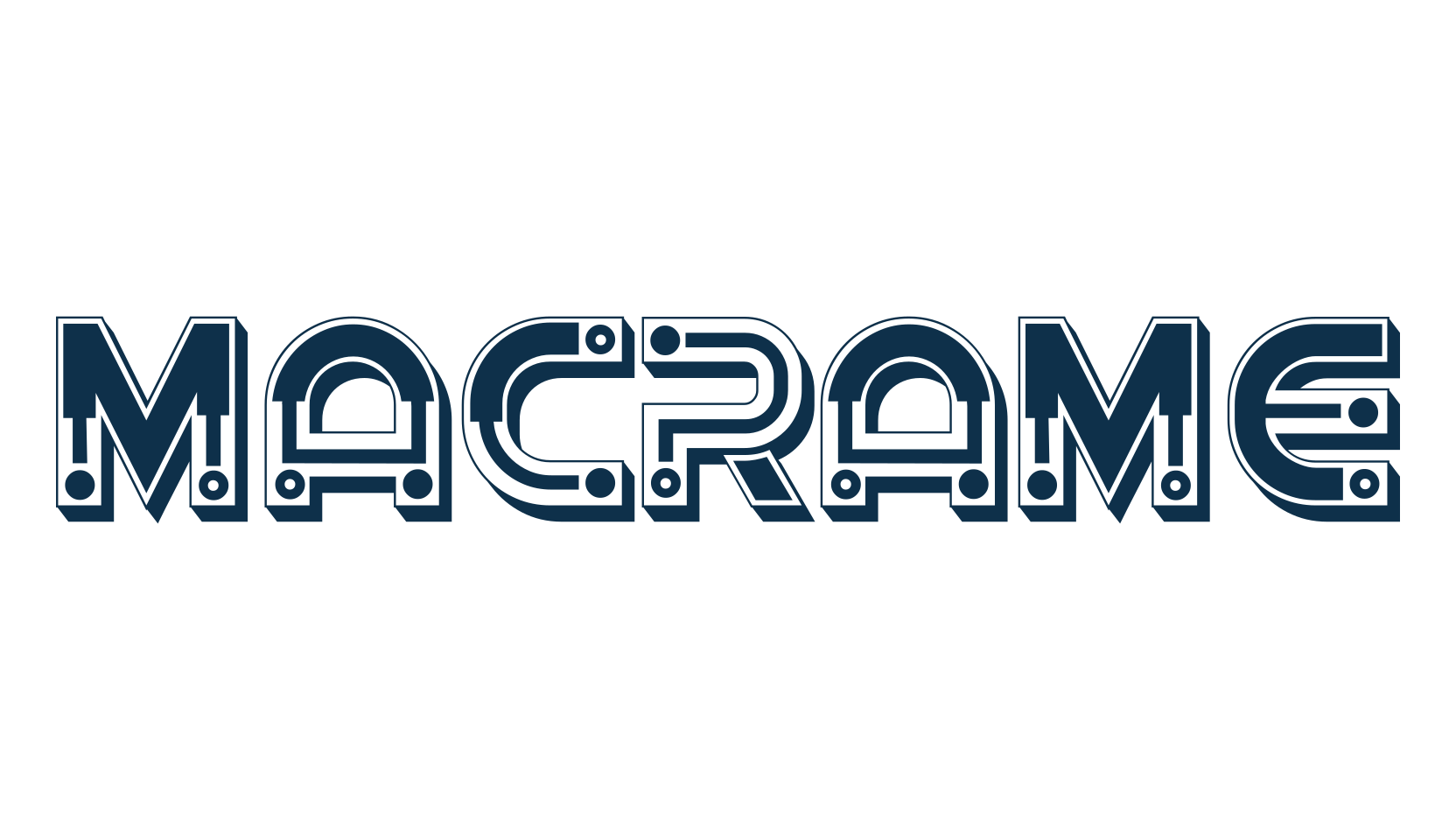 Macrame, decorative font preview