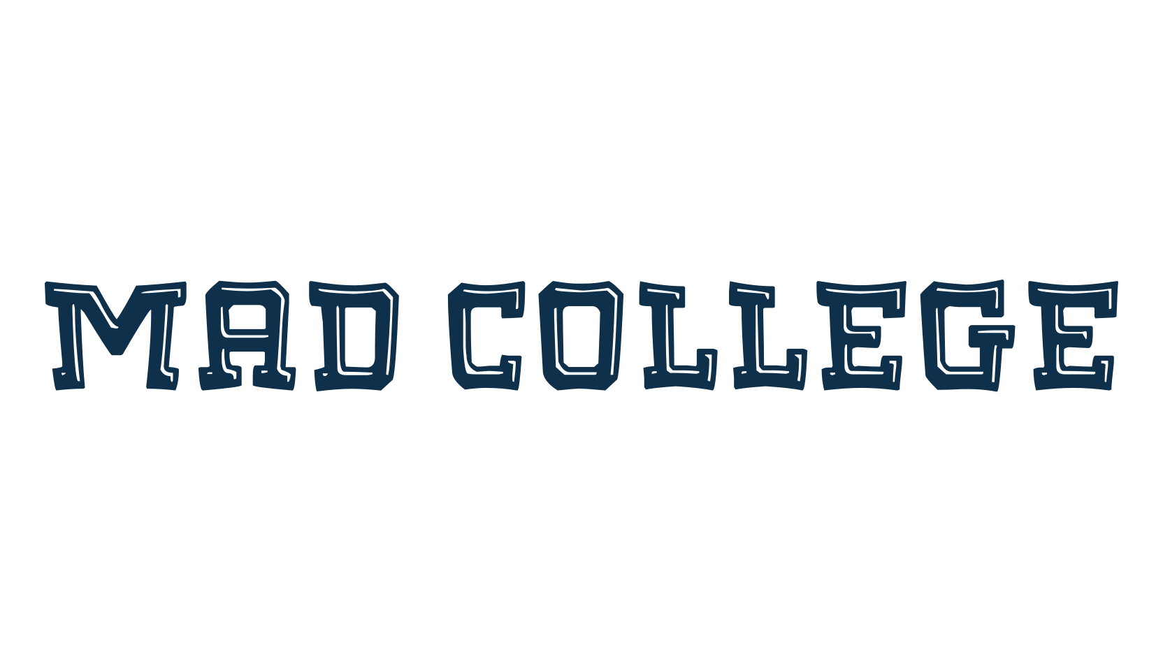 Mad College, fancy old school decorative font preview