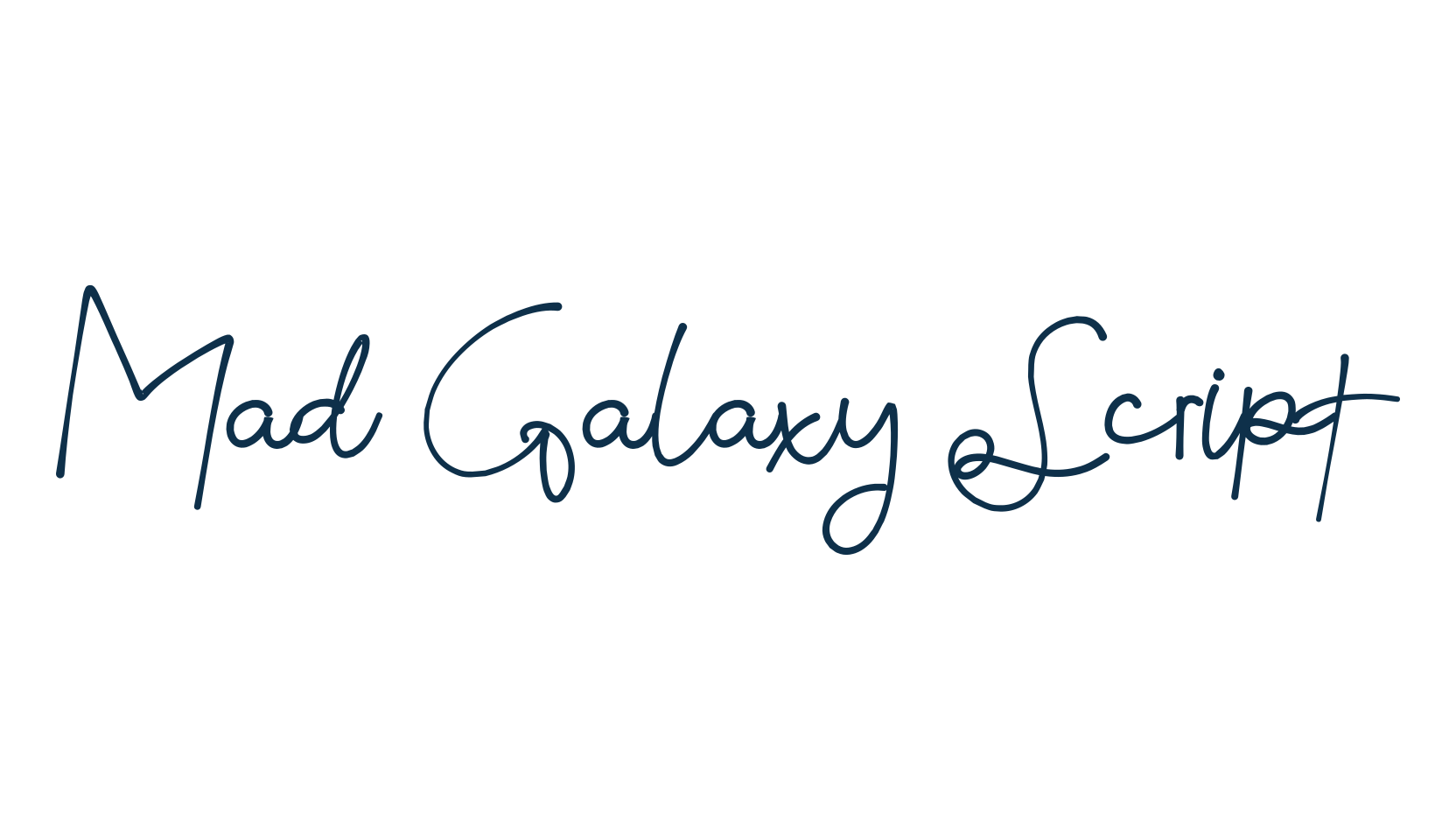 Mad Galaxy Script, handwriting font preview