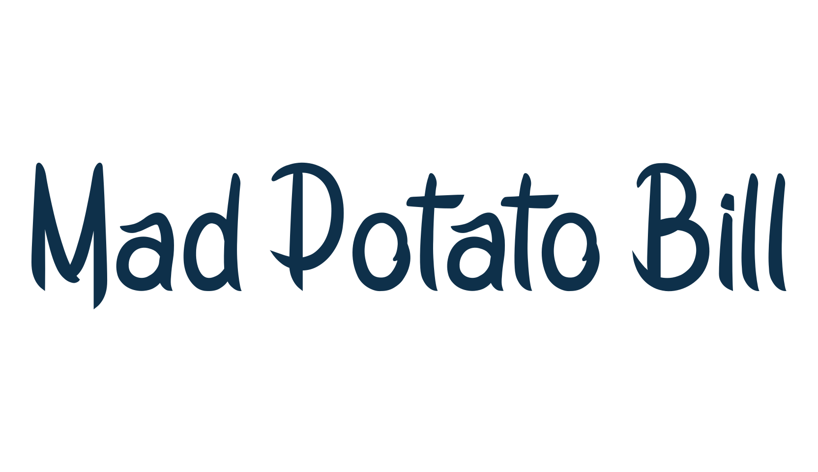 Mad Potato Bill, fancy decorative font preview