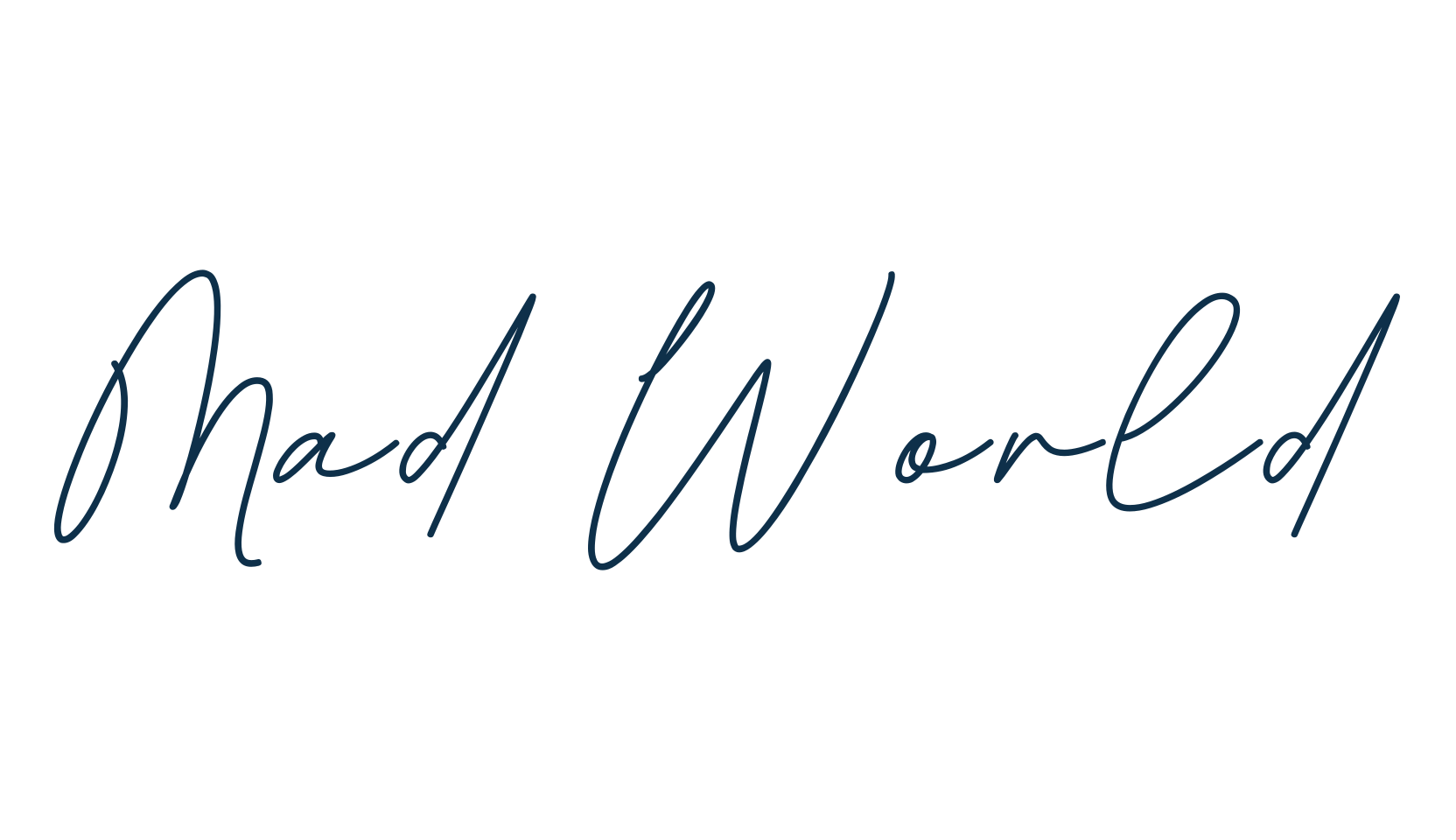 Mad World, handwriting font preview