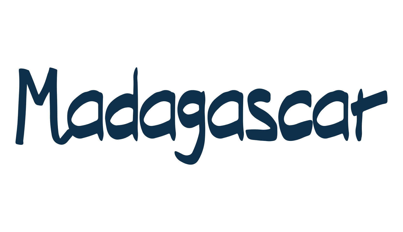 Madagascar, handwriting font preview