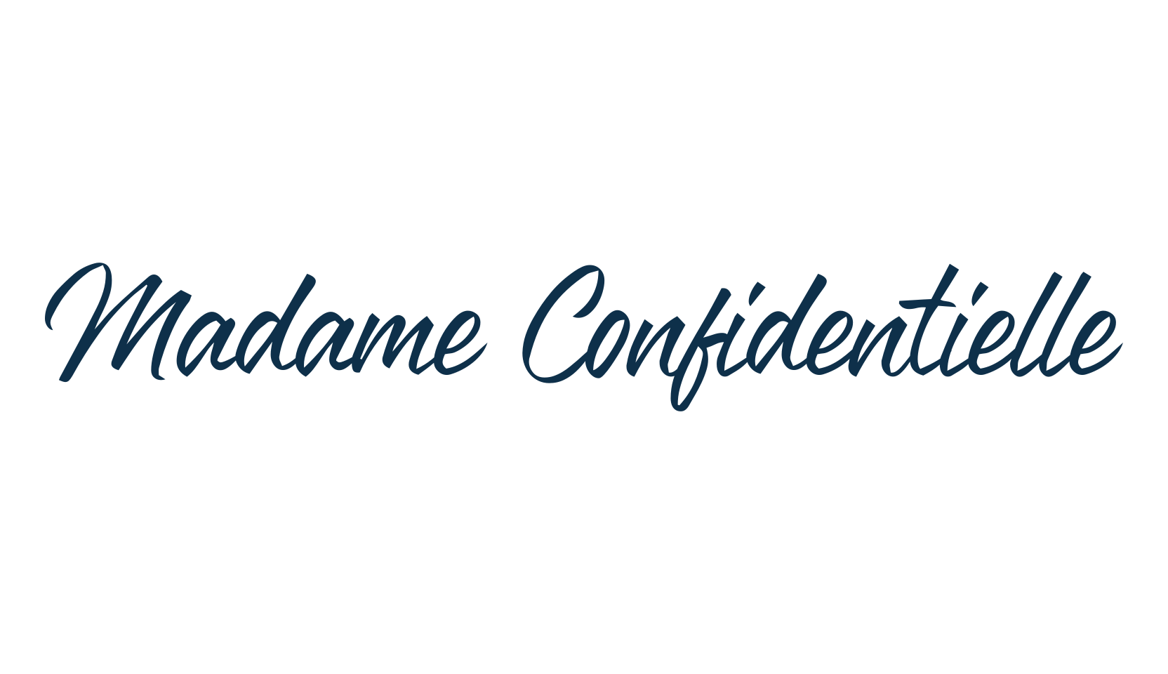 Madame Confidentielle, script handwritten fancy decorative calligraphy font preview