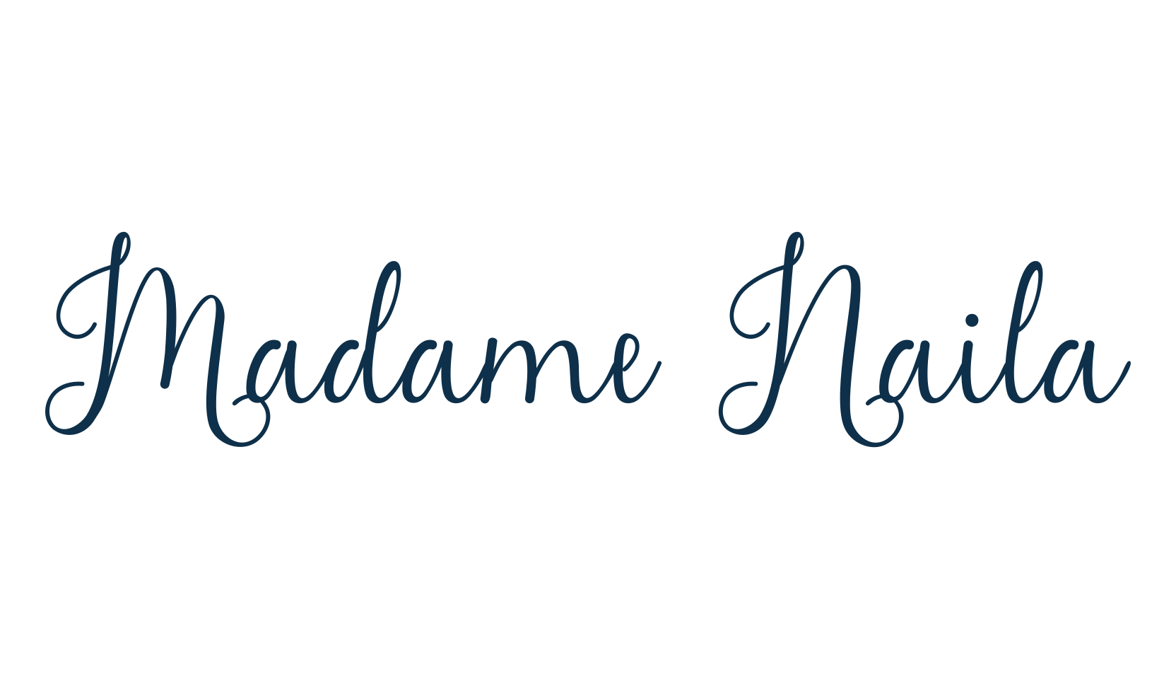 Madame Naila, calligraphy font preview