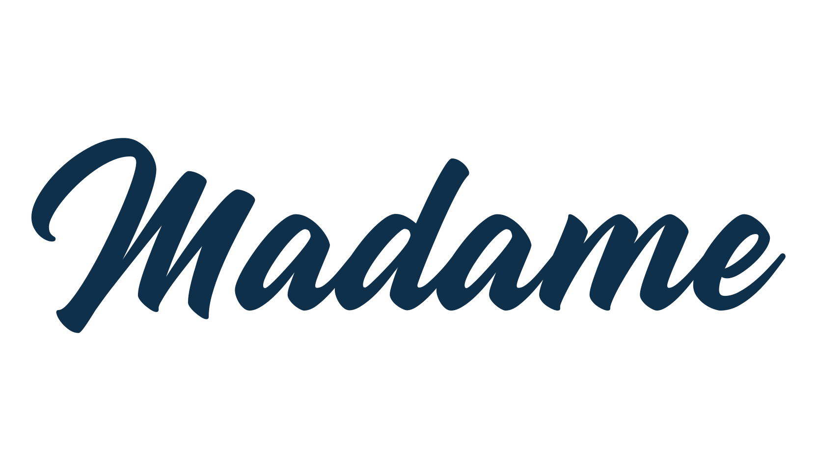 Madame, script calligraphy fancy decorative font preview