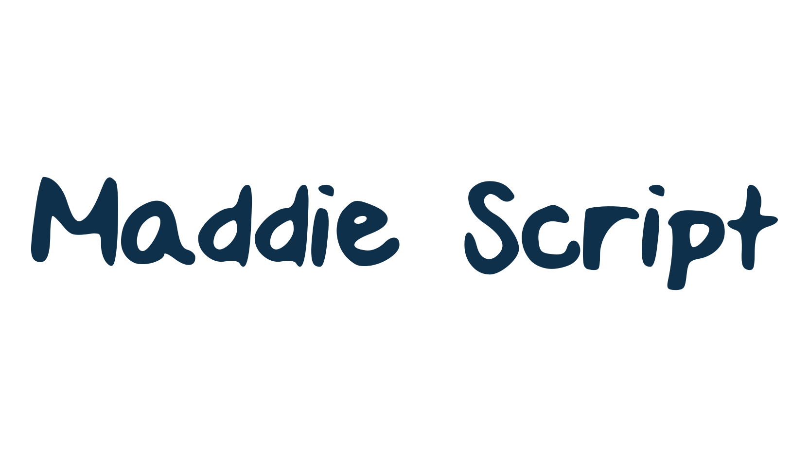 Maddie Script, handwriting font preview