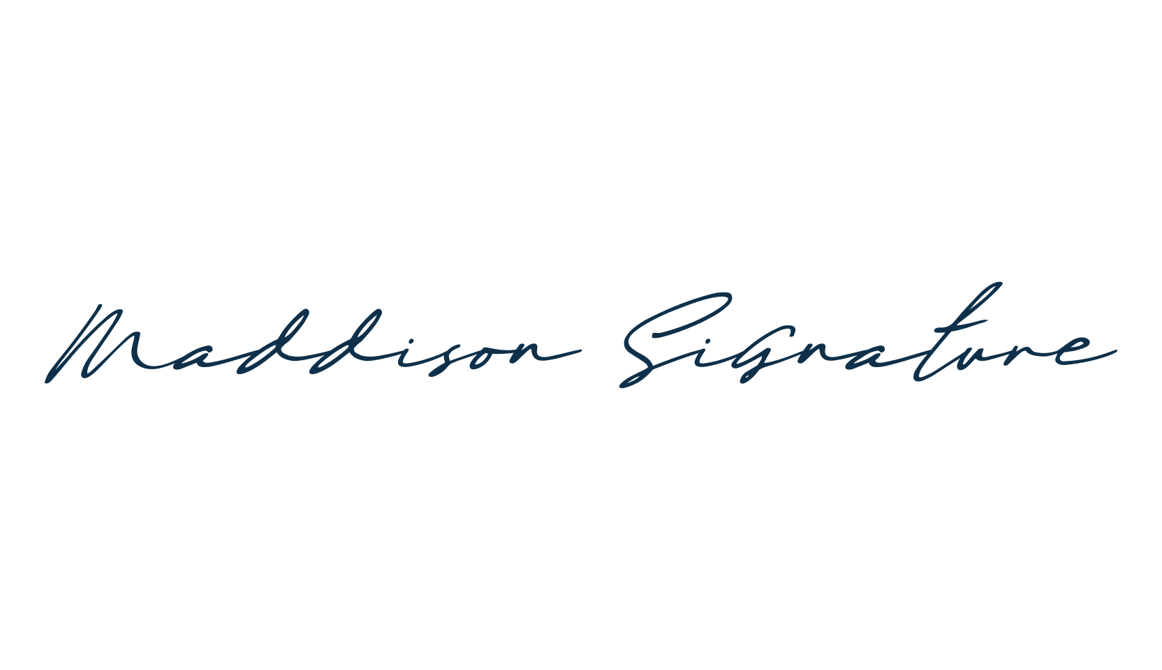 Maddison Signature, handwriting font preview