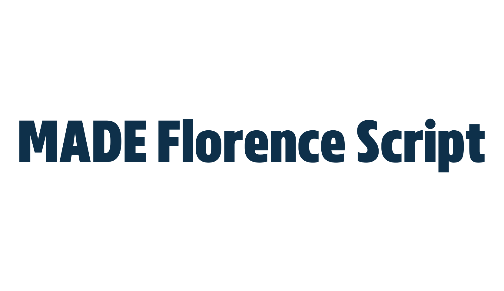 MADE Florence Script, calligraphy font preview